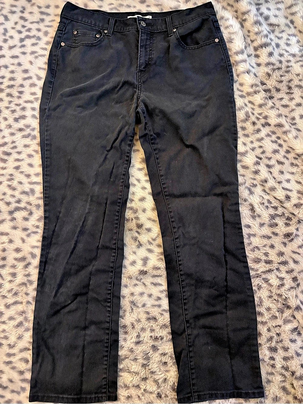 Levi's 505 Straight Leg Jeans in Black Size Medium